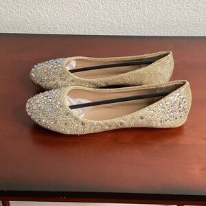 Forever 21 Gold Rhinestone Flats